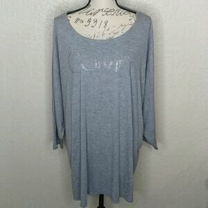 Calvin Klein Logo Top Gray
